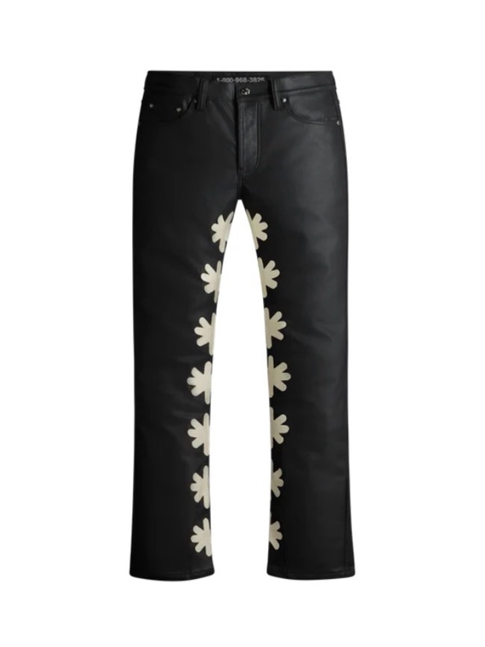 Auth Lost Shdws faux leather black w sun appliqué - used in “The Chi” filming